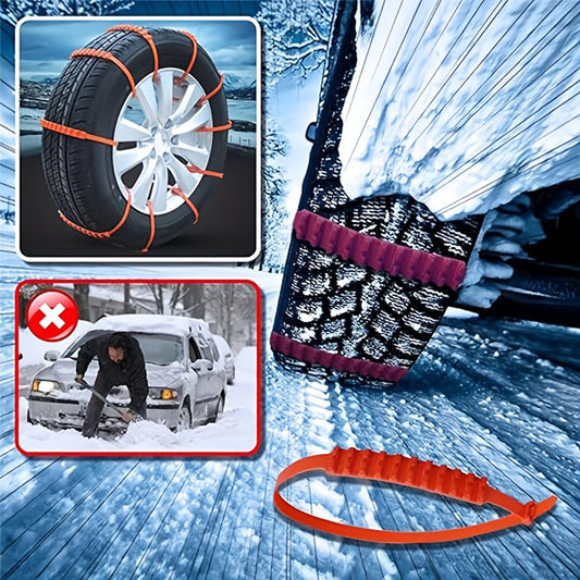 ❄️ Snow Grip Reusable Traction Chains (12-Pack) 🚗