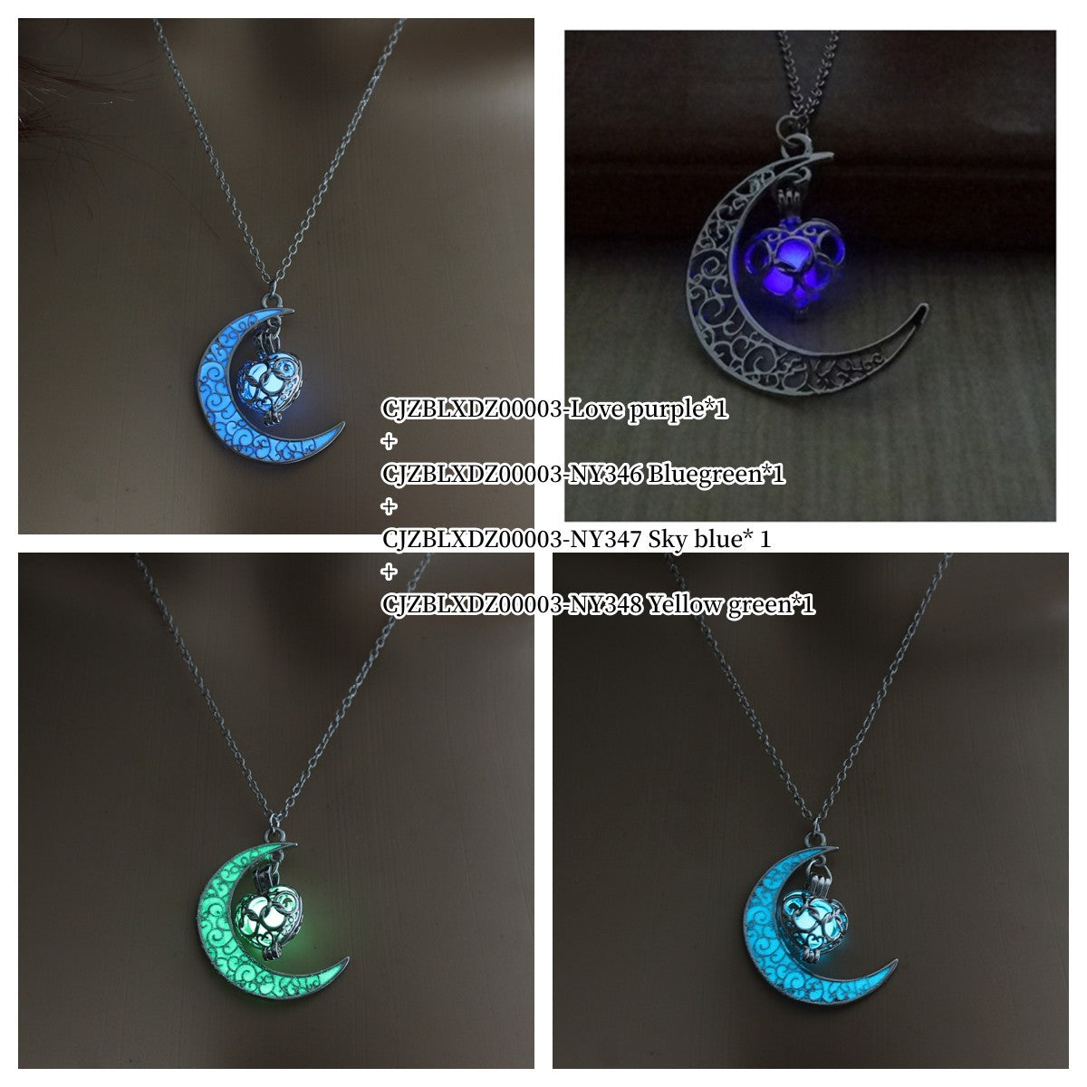 Radiance Glow Pendant Necklace: Silver Plated Chain with Glowing Pendant