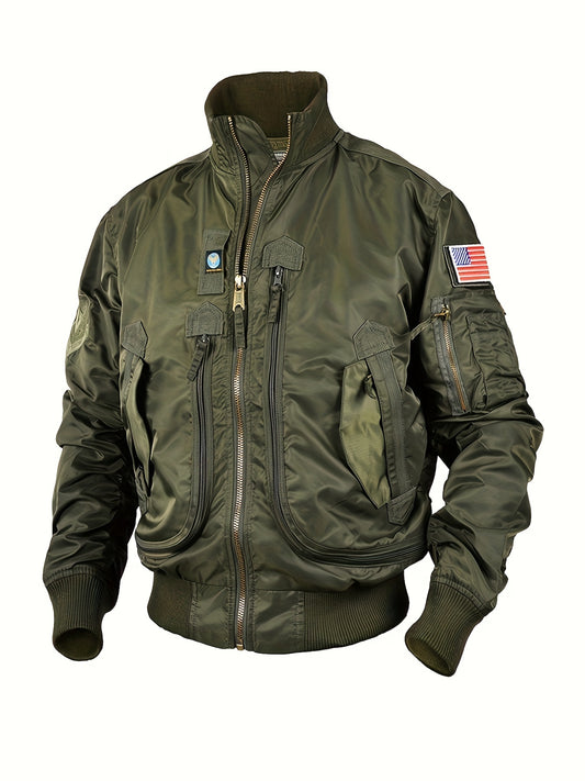 ✈️ Men's Plus Size Flight Jacket - Lightweight Bomber Jacket