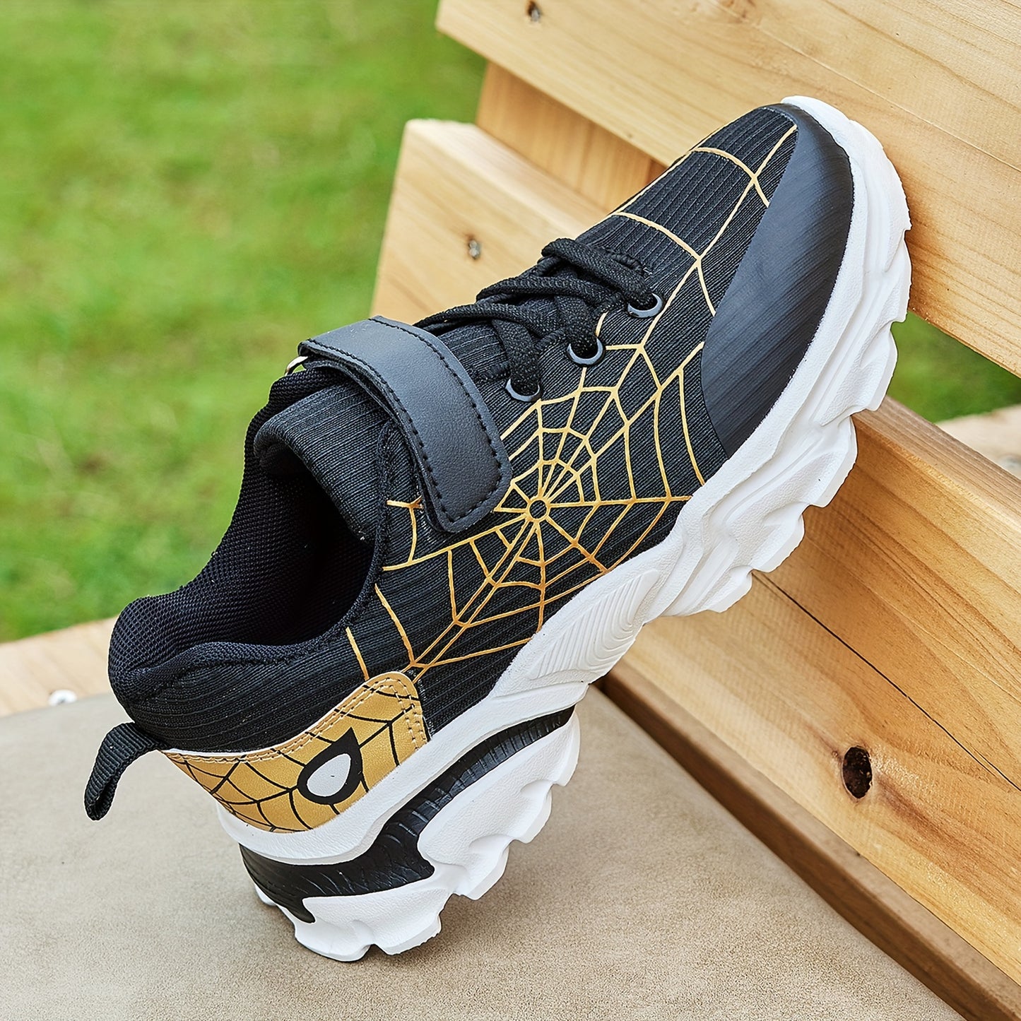 🕷️ Spider Web Athletic Sneakers for Kids