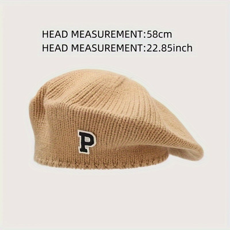 Artisanal Elegance 'P' Beret 🎨🧢